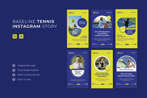 Baseline Tennis - Instagram Story