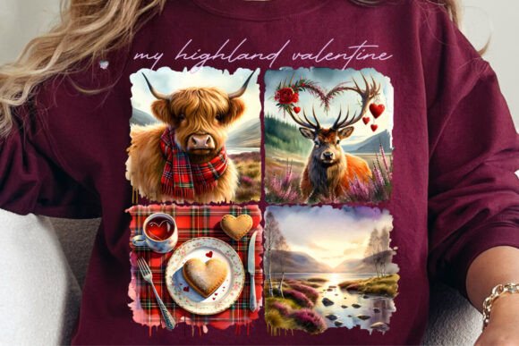 Highland Cow Valentine PNG Scottish: A Unique Digital Design for Creative Uses