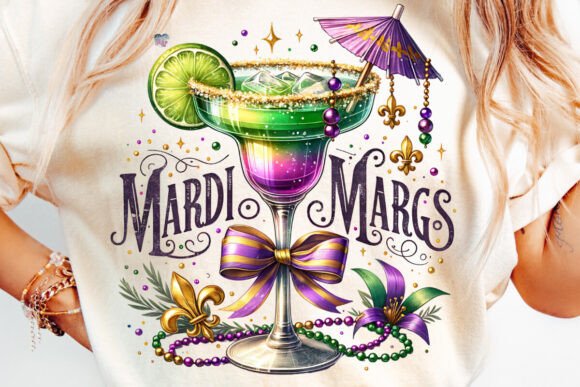 Mardi Gras Margarita PNG Clipart: A Versatile Digital Design for Creative Projects
