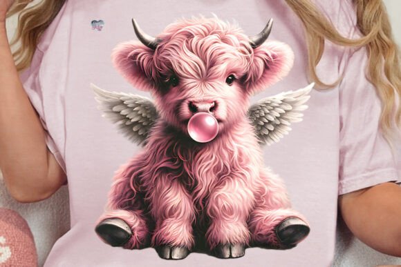 Pink Valentine Highland Cow Cupid Png: A Strategic Design for Creative and Business Use