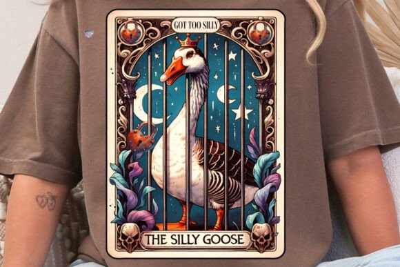 Silly Goose Tarot Card PNG: The Jail Bird Design and Its Digital Appeal