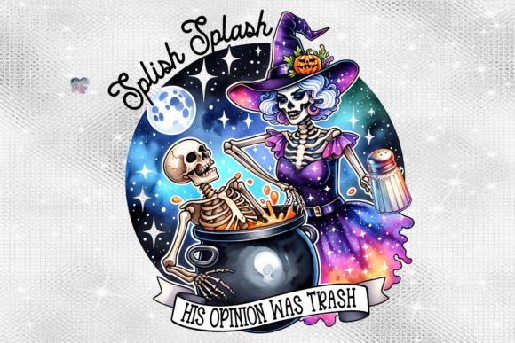 Skeleton Witch PNG Splish Splash