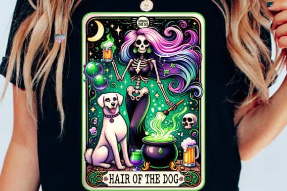 Witchy Skeleton Tarot PNG Hair of Dog: A Digital Asset for Creative Workflows